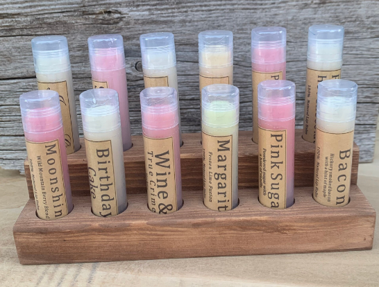 Wooden Lip Balm Counter Top Display