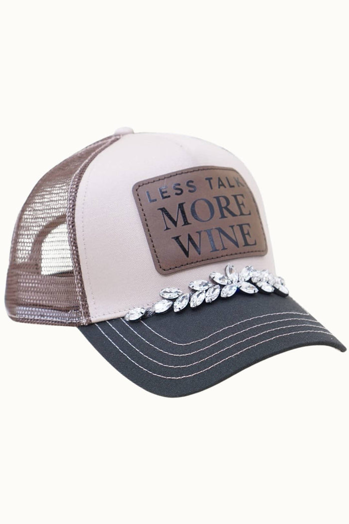 OP Colorstory Collection Truckers - Less Talk More Wine: Beige/Black/Brown