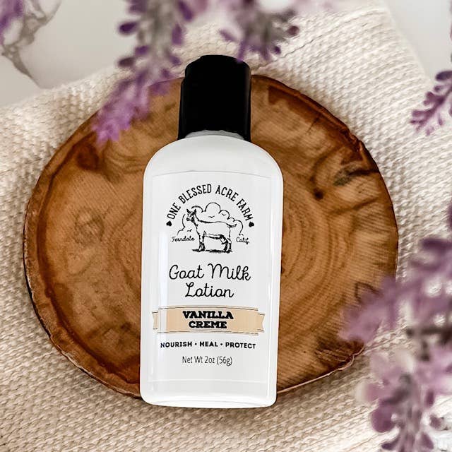Vanilla Creme Goat Milk Lotion: 8 ounces with pump