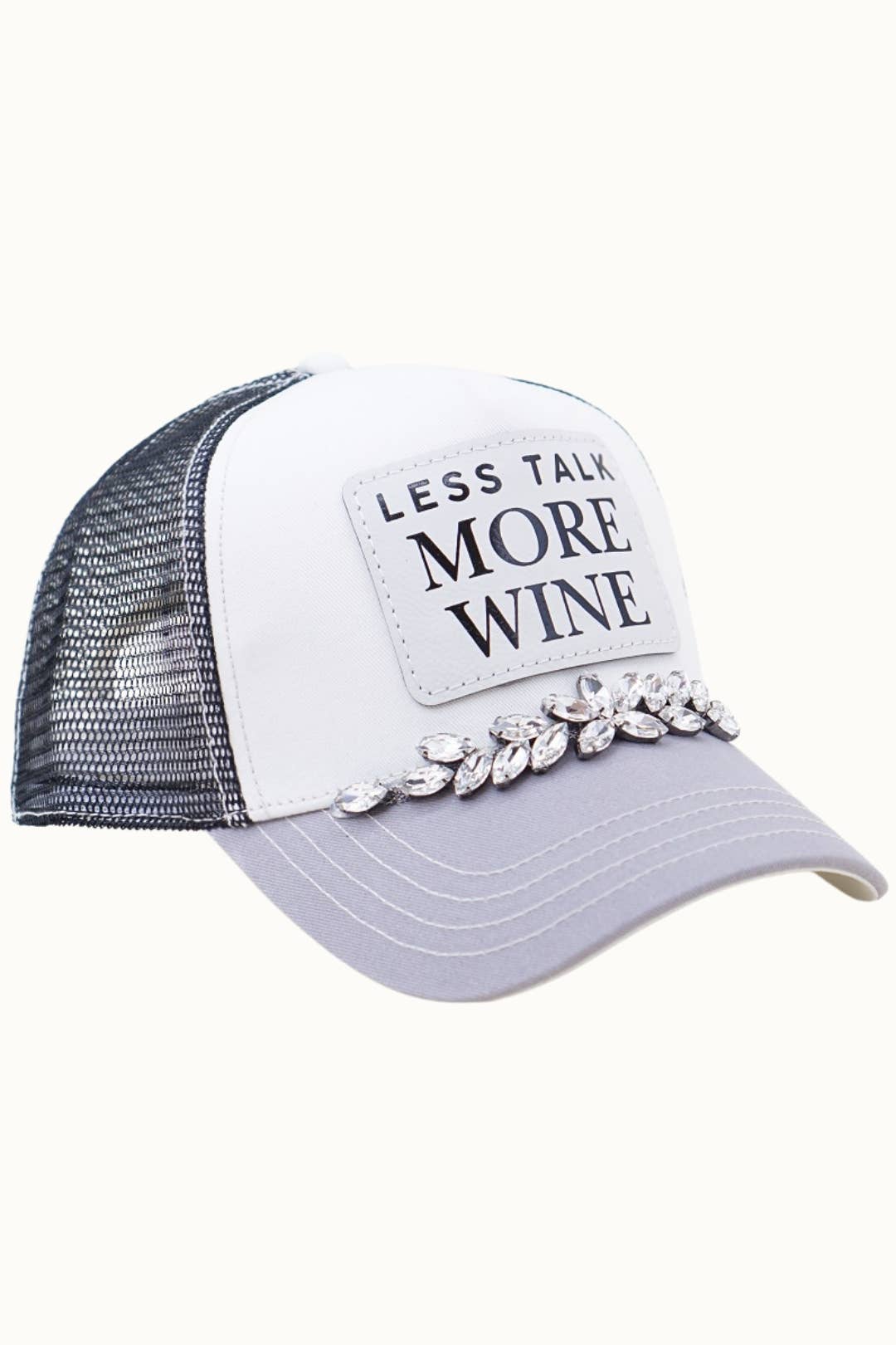 OP Colorstory Collection Truckers - Less Talk More Wine: Beige/Black/Brown