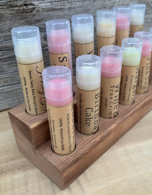 Wooden Lip Balm Counter Top Display