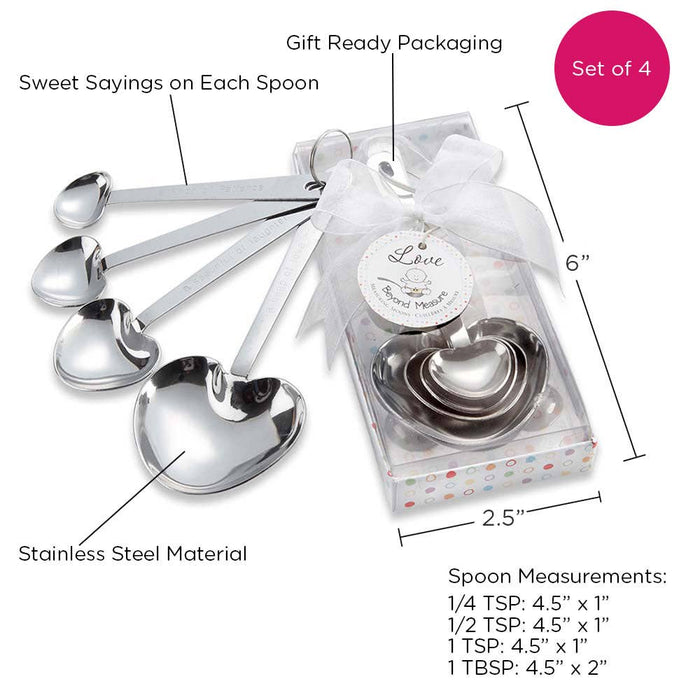 Heart Shaped Measuring Spoons - (Set of 4)