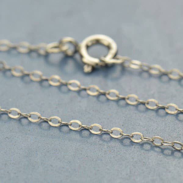 Sterling Silver Delicate Cable Chain: 16 inch