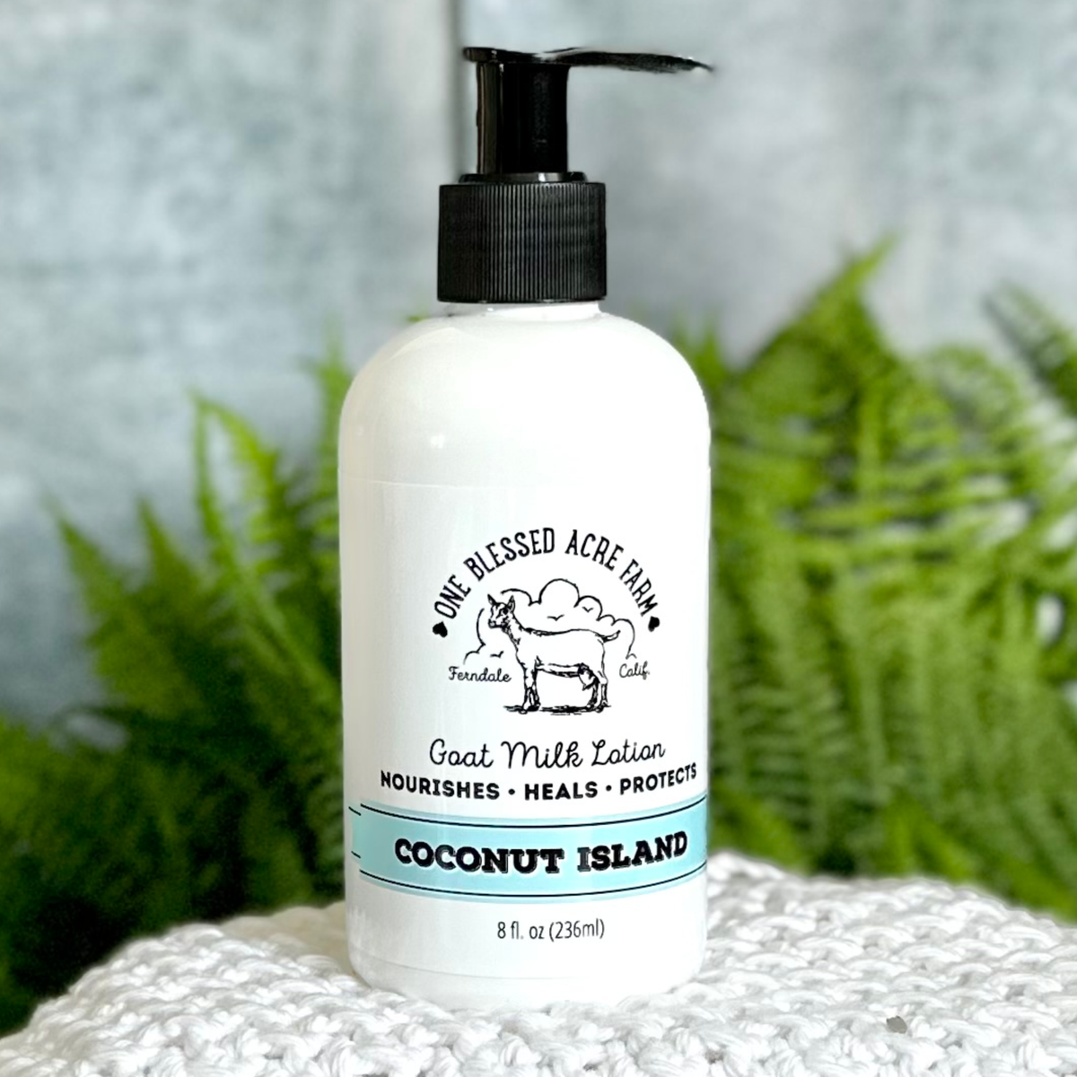 Coconut Island Goat Milk Lotion: 2 ounce with flip top