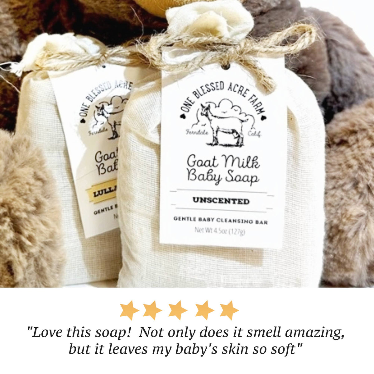Goat Milk Baby Skincare Bar Soap: Unscented