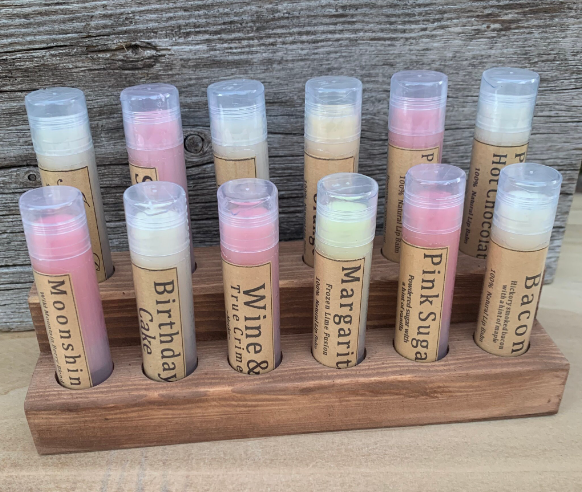 Wooden Lip Balm Counter Top Display
