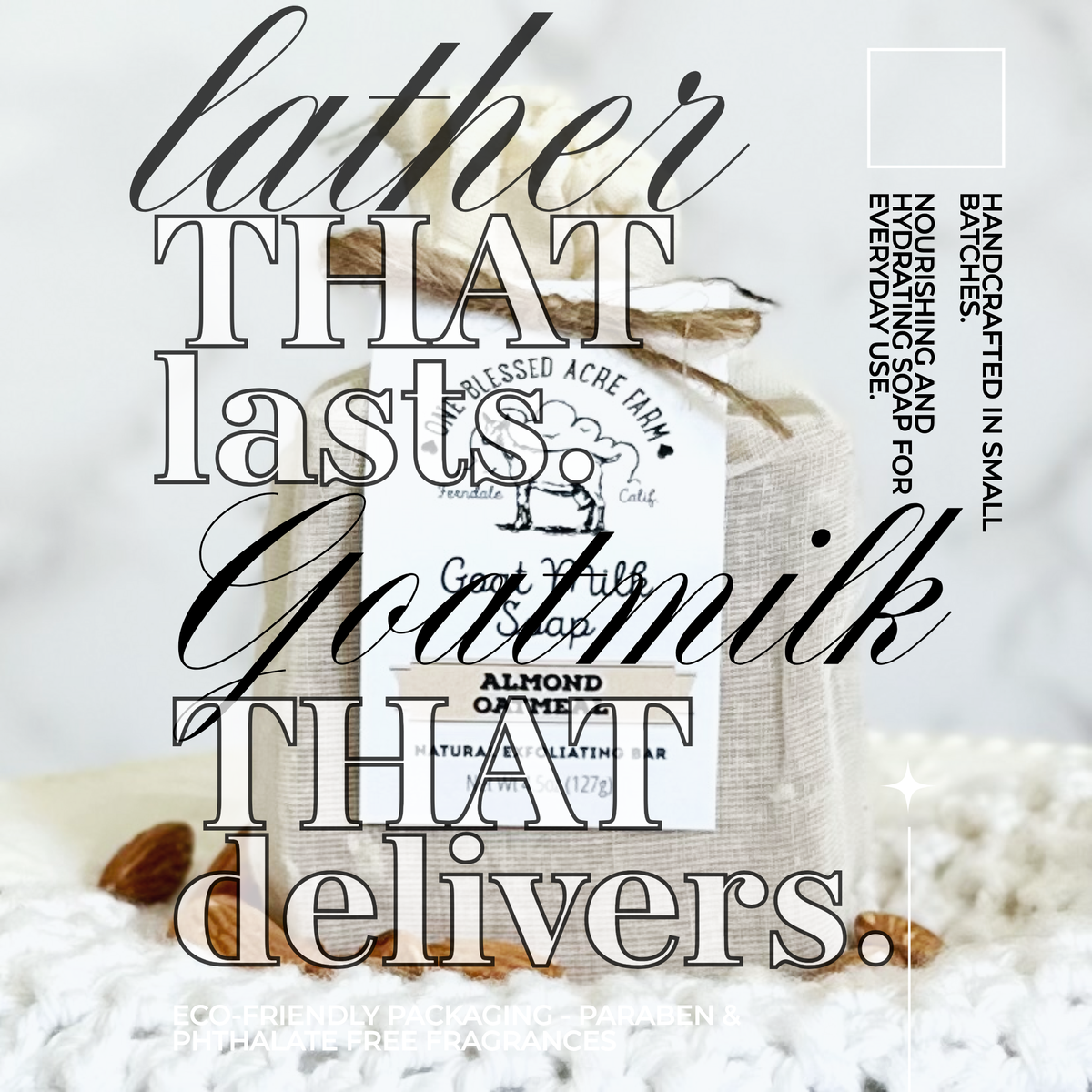 Almond Oatmeal Goat Milk Bar Soap