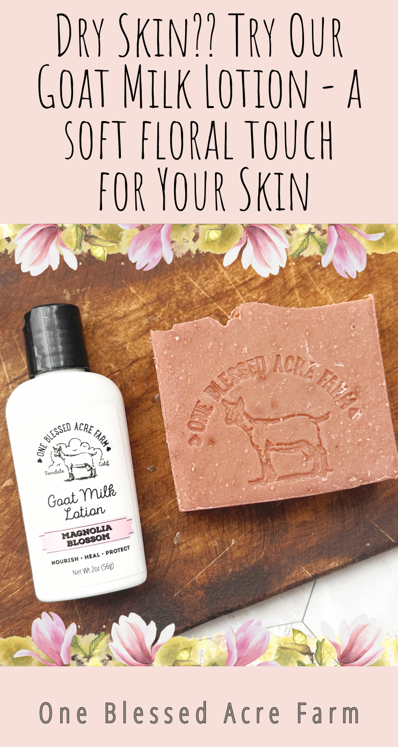 Magnolia Goat Milk Lotion Hand Cream Body Lotion Travel Size: 8 ounce with a pump