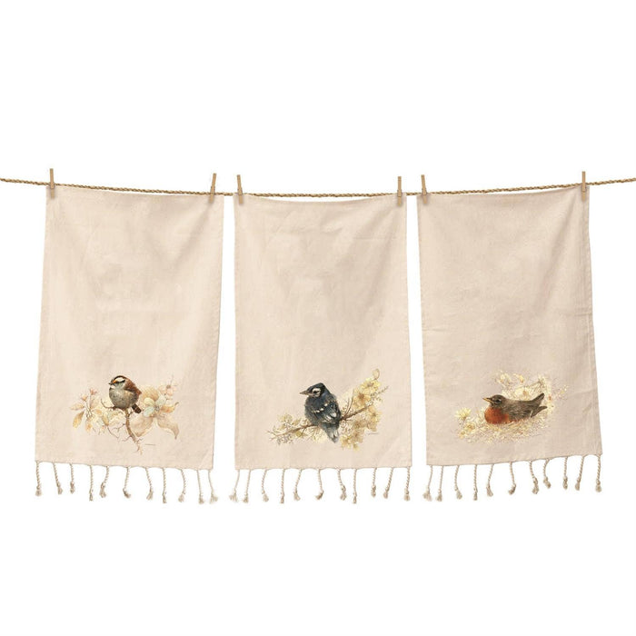 Tea Towels - Sepia Birds in Nests