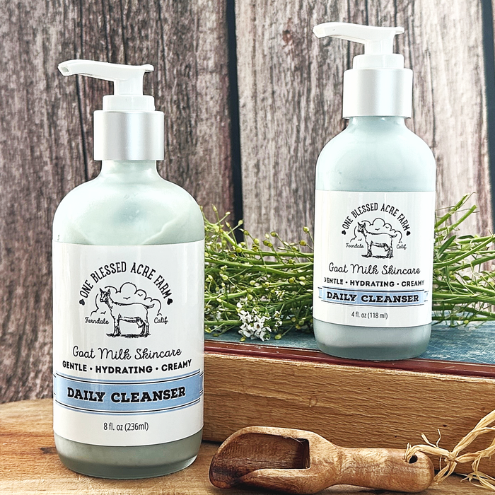 Goat Milk Daily Cleanser & Face Wash Infused With Blue Tansy: 4 Fluid Ounces