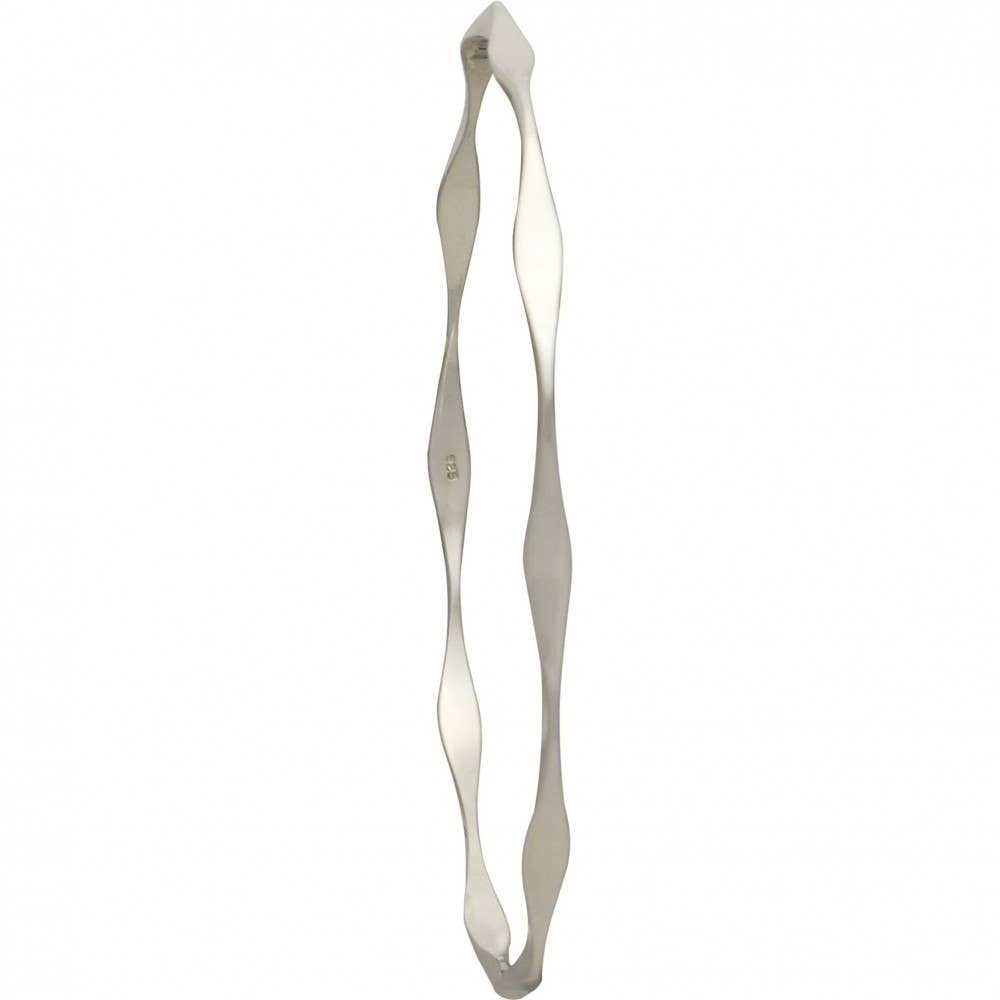 Sterling Silver Bangle Bracelet - Wave Pattern