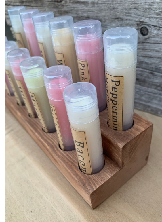 Wooden Lip Balm Counter Top Display