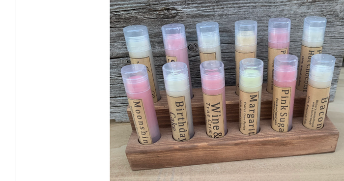 Wooden Lip Balm Counter Top Display