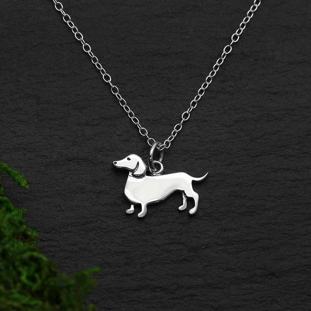 Sterling Silver Dachshund Dog Necklace