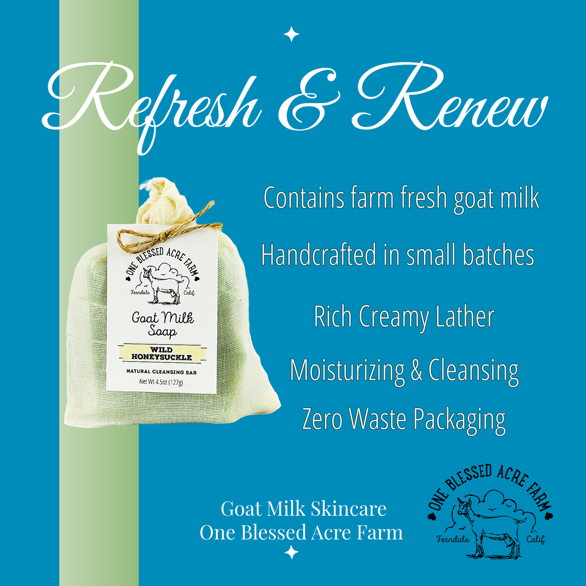 Wild Honeysuckle Goat Milk Bar Soap