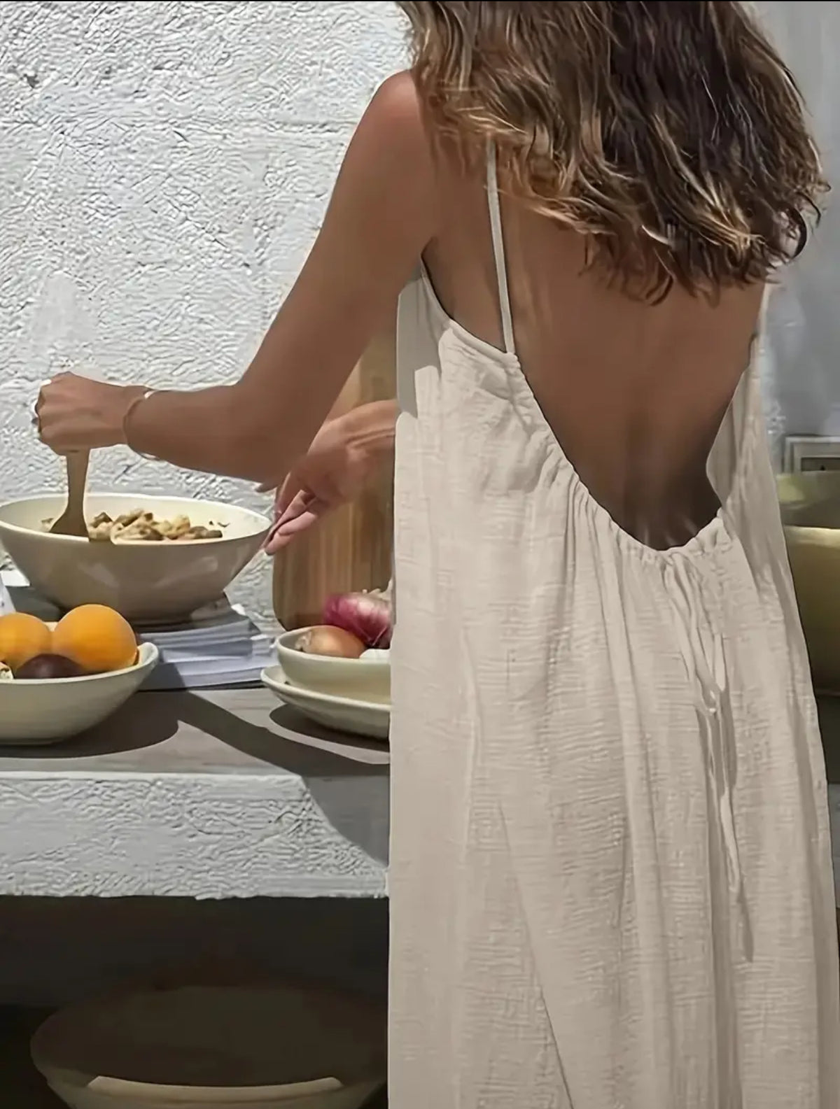 Sunwashed Breeze Spaghetti-Strap Maxi Dress