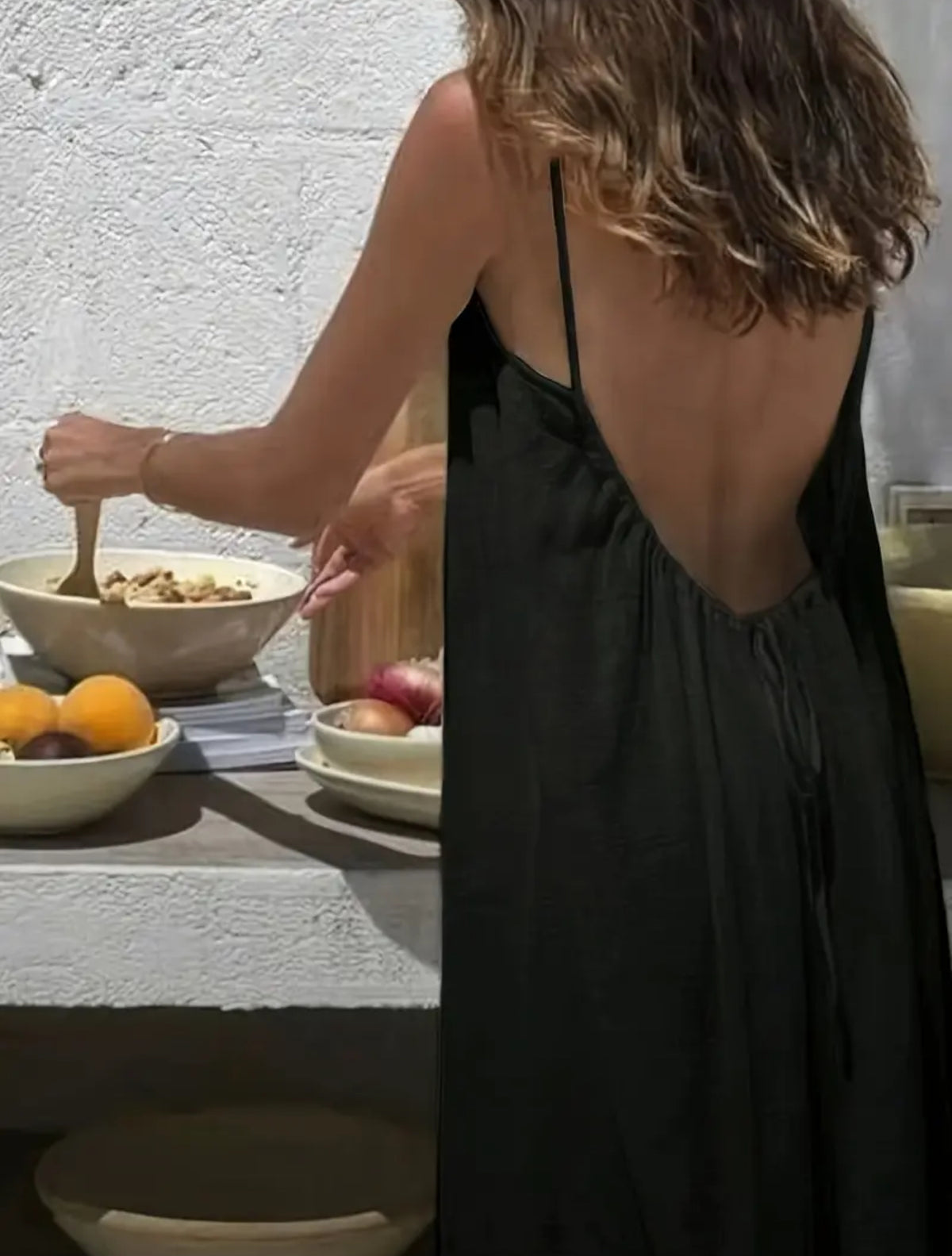 Sunwashed Breeze Spaghetti-Strap Maxi Dress