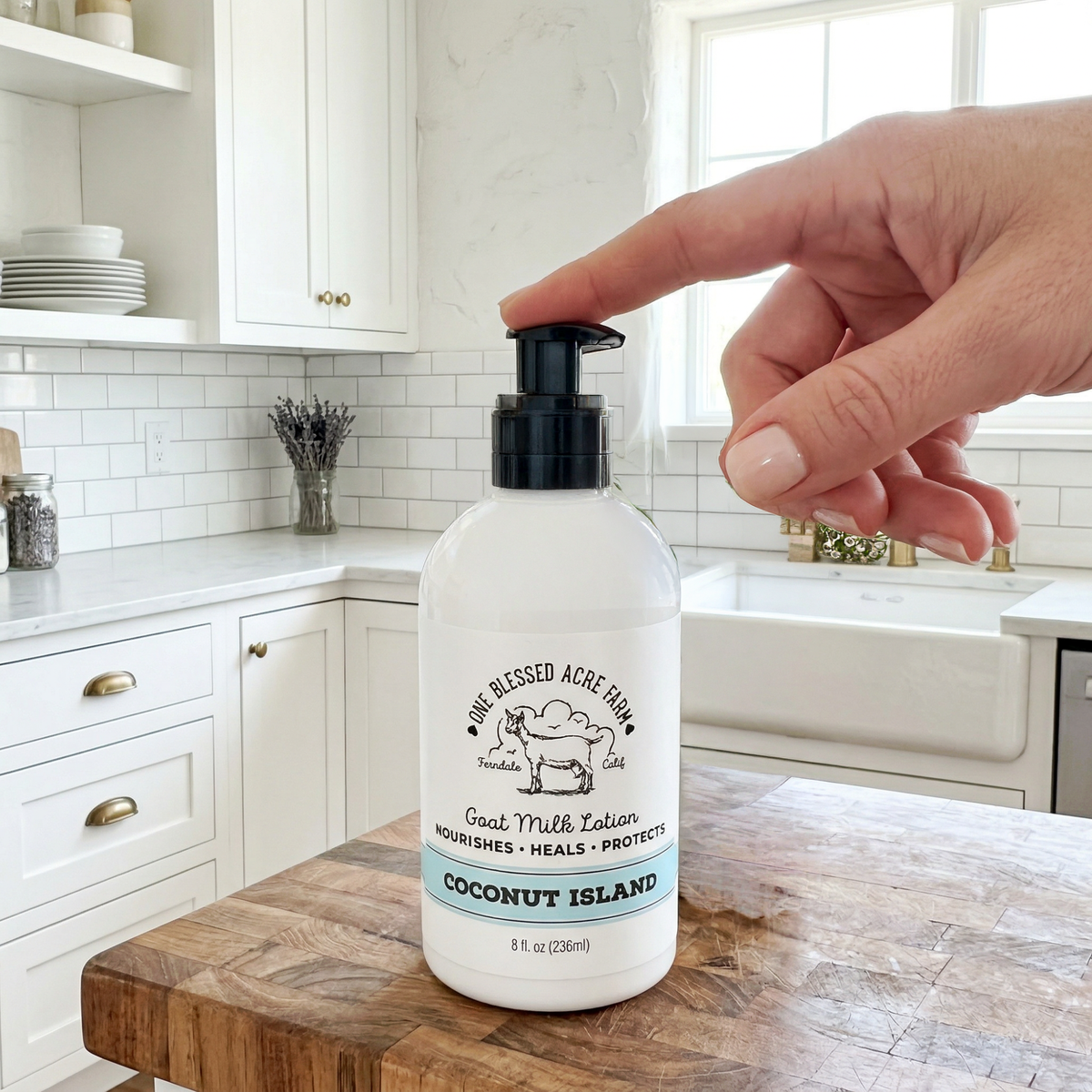 Coconut Island Goat Milk Lotion: 2 ounce with flip top