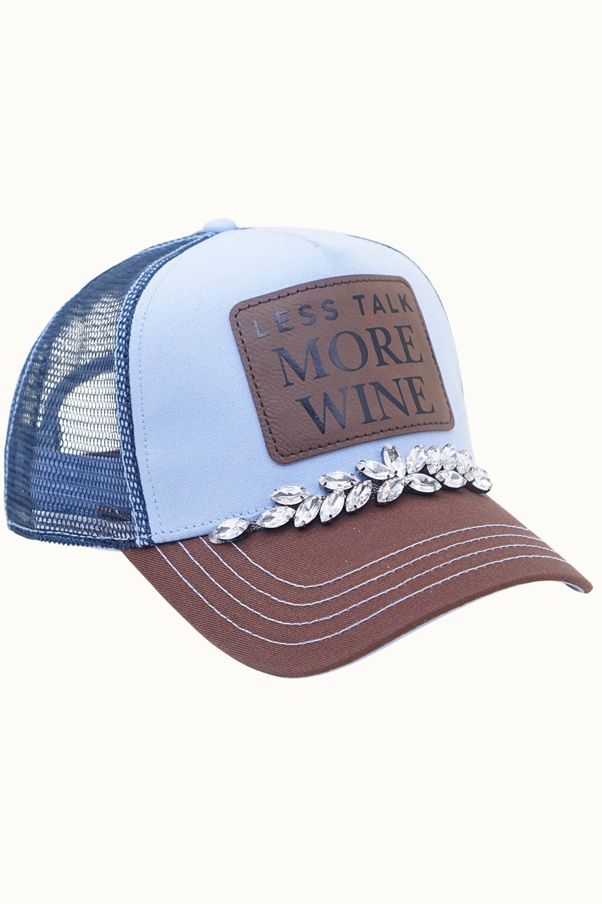 OP Colorstory Collection Truckers - Less Talk More Wine: Beige/Black/Brown