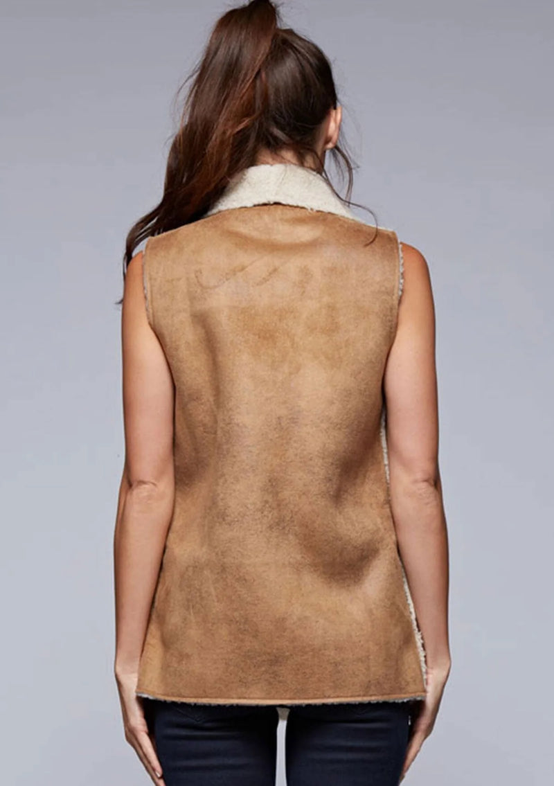 The Camden Suede Sherpa Vest