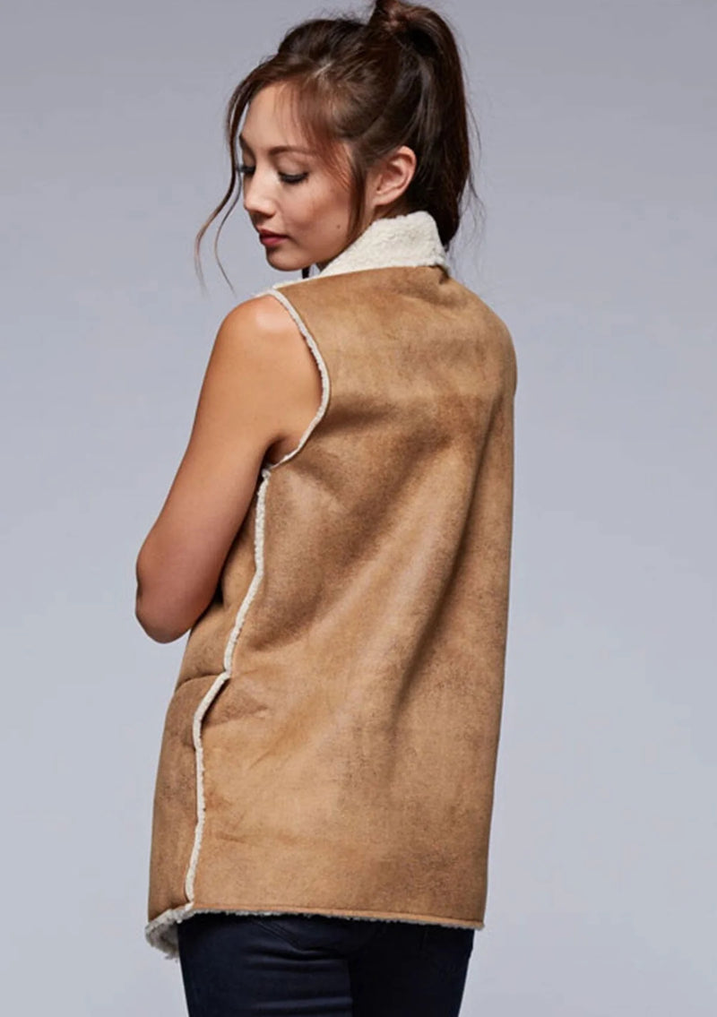 The Camden Suede Sherpa Vest