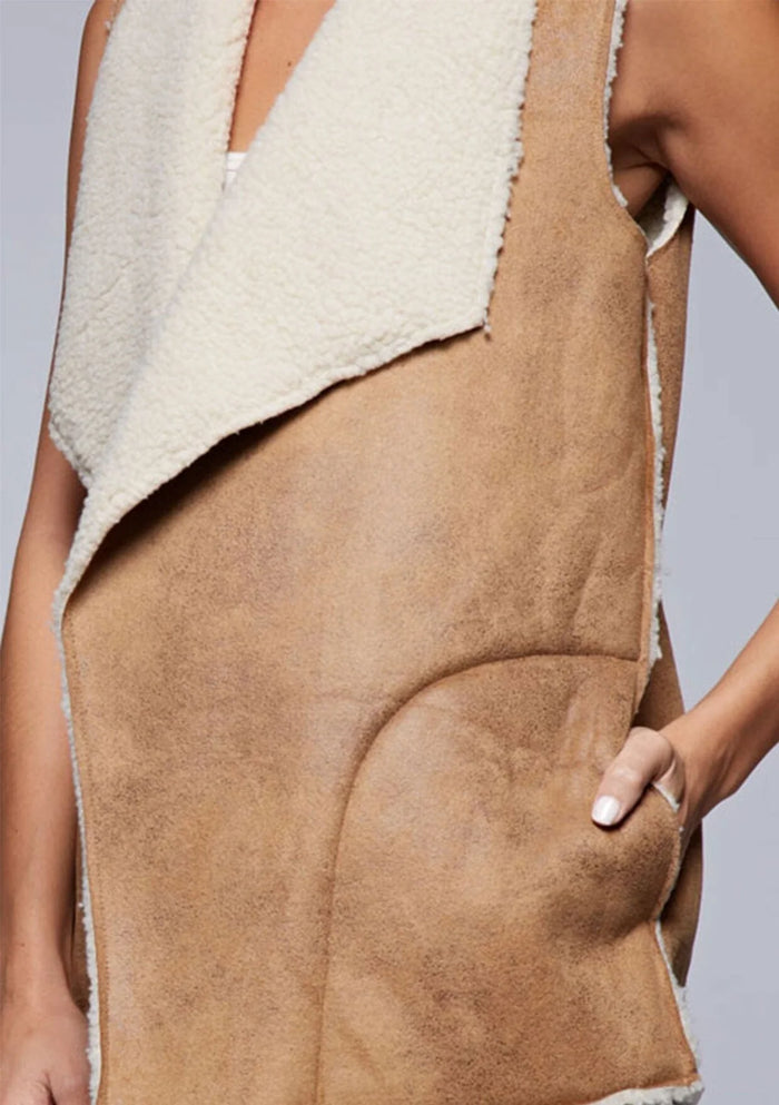 The Camden Suede Sherpa Vest