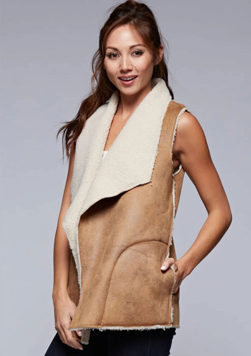 The Camden Suede Sherpa Vest