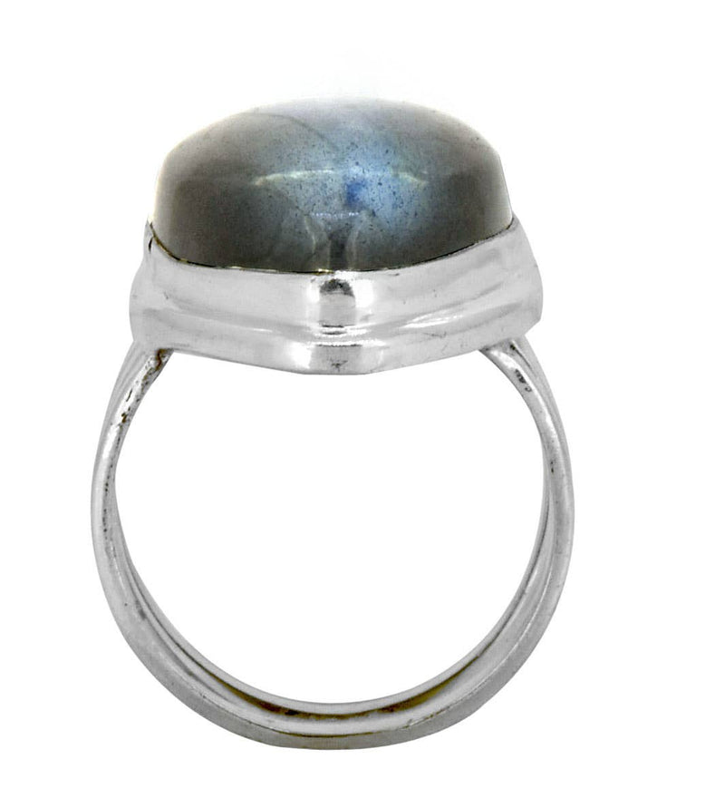 Labradorite 925 Sterling Silver Bold Ring: 7