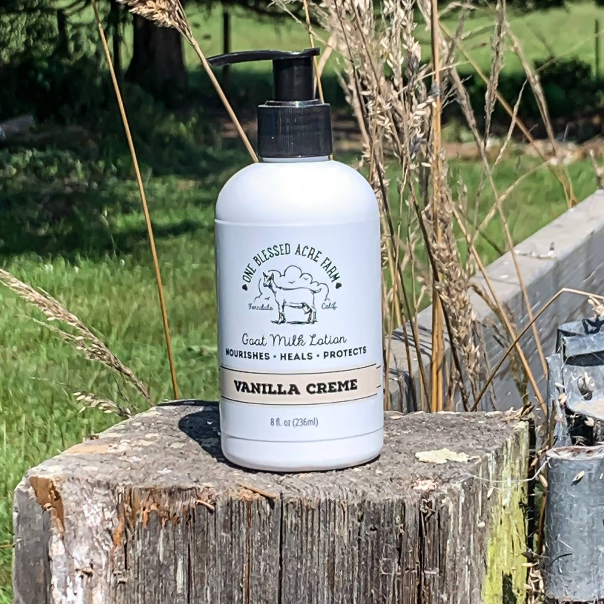 Vanilla Creme Goat Milk Lotion: 8 ounces with pump