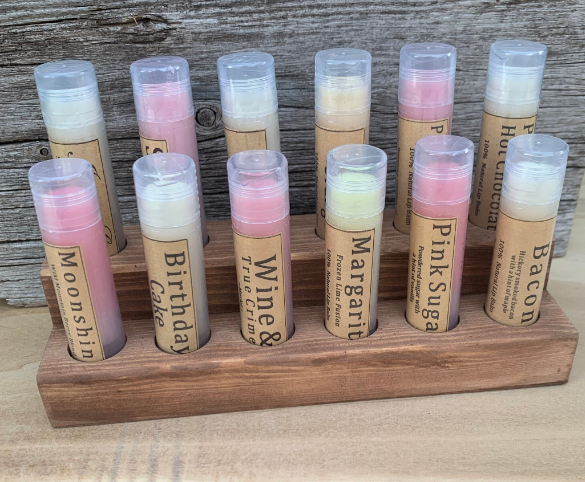 Wooden Lip Balm Counter Top Display