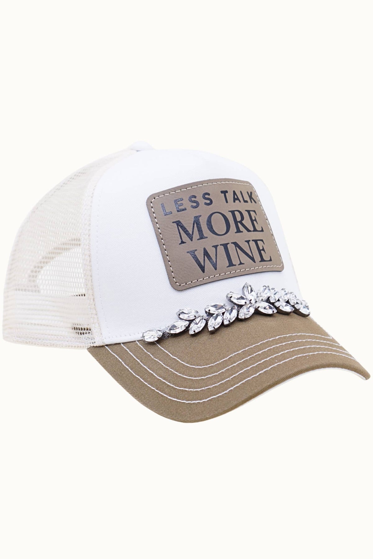 OP Colorstory Collection Truckers - Less Talk More Wine: Beige/Black/Brown