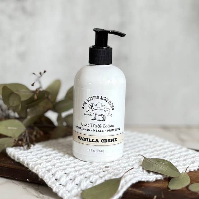 Vanilla Creme Goat Milk Lotion: 8 ounces with pump