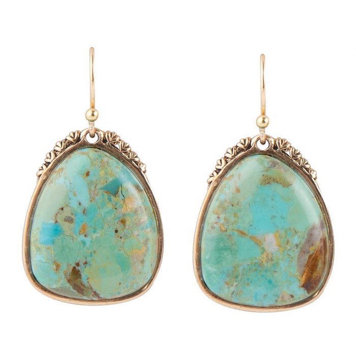 Agave Genuine Turquoise Earrings